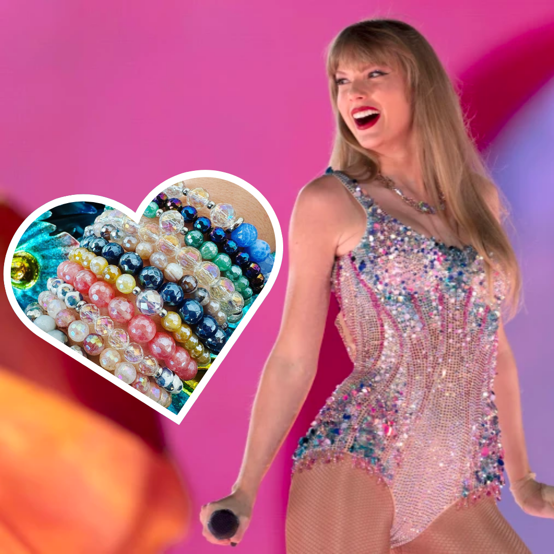 Taylor Swift sparking the beaded friendship bracelet trend on her Eras Tour