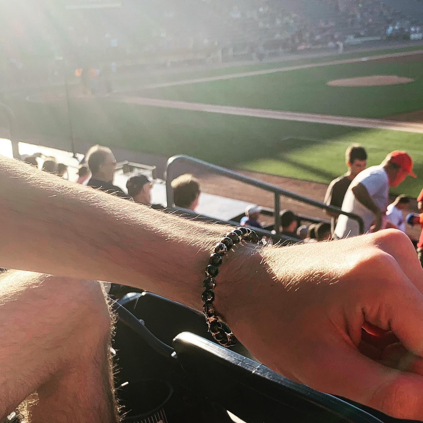 Men's Black Impression Jasper Mini Stacker Bracelet
