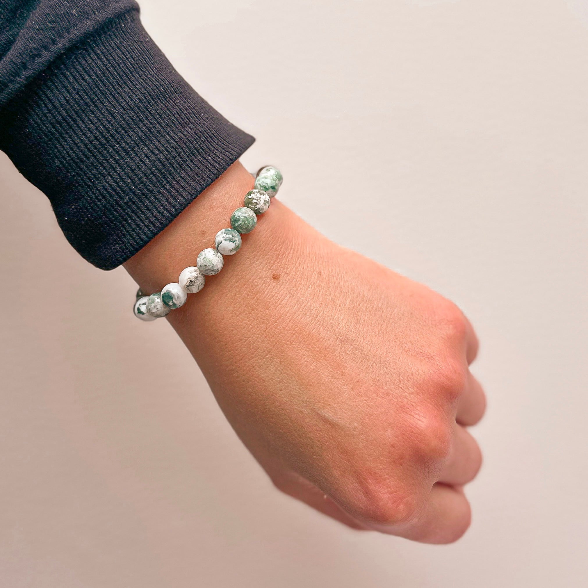 stacker bracelet from featherly in tree agate