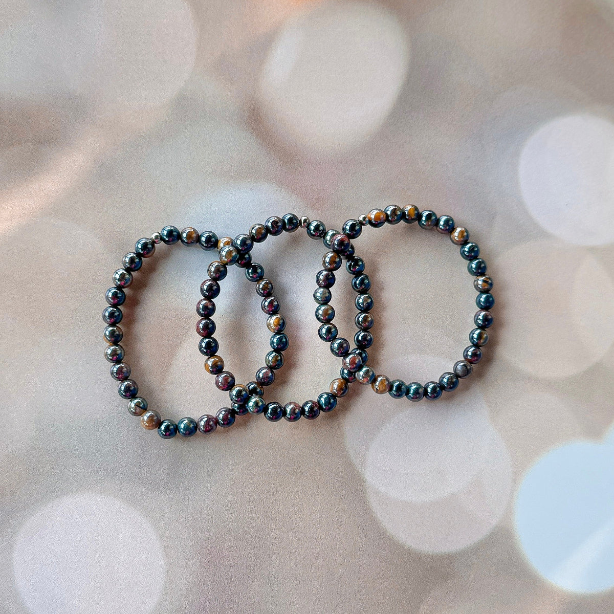 mixed brown beaded bracelets for women