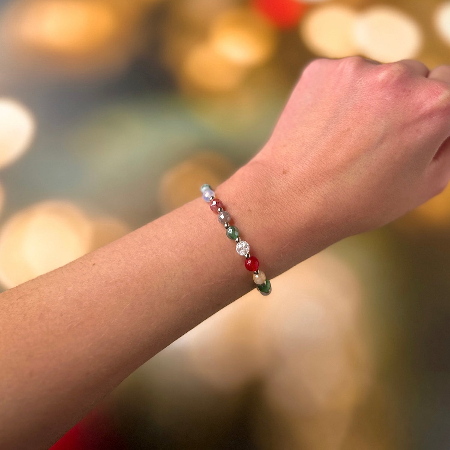 Holiday Confetti One of a Kind Mini Stacker Bracelet