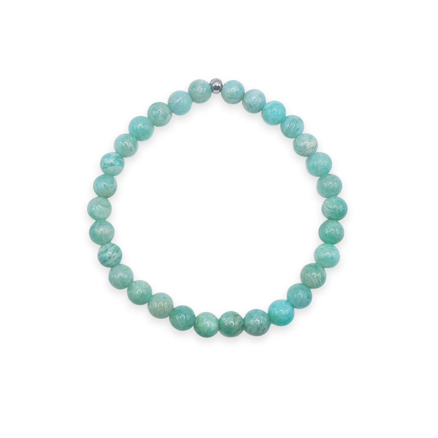 womens beaded bracelet in 6mm amazonite from Featherly