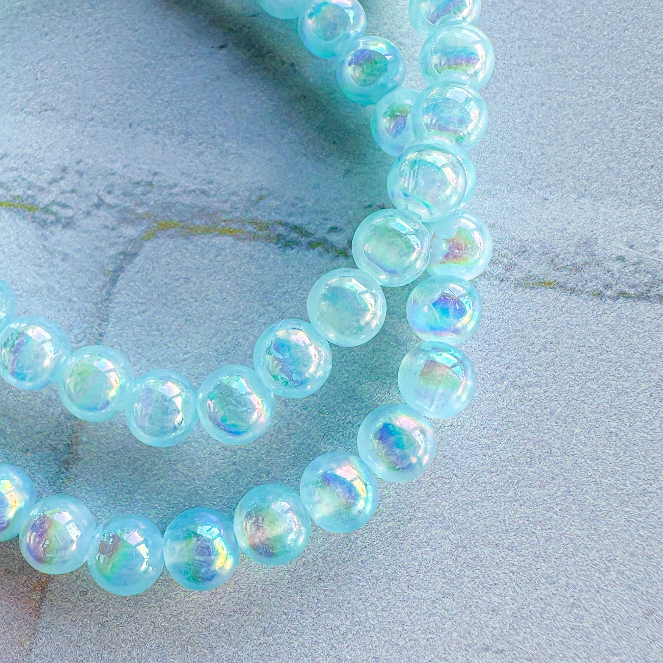 Purity & Protection - Mystic Aqua Blue Selenite Mini Stacker Bracelet