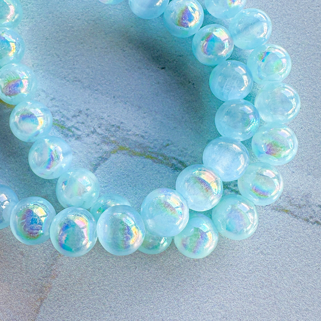 Purity & Protection - Mystic Aqua Blue Selenite Stacker Bracelet