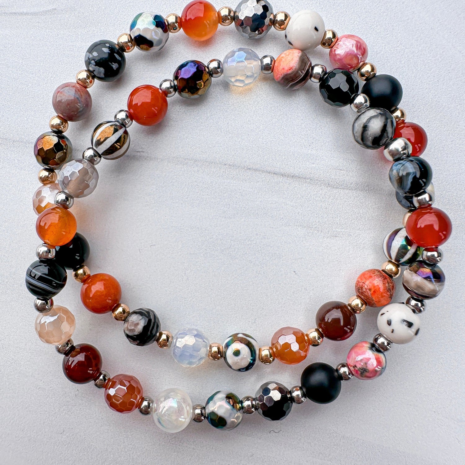 Halloween Confetti One of a Kind Mini Stacker Bracelet