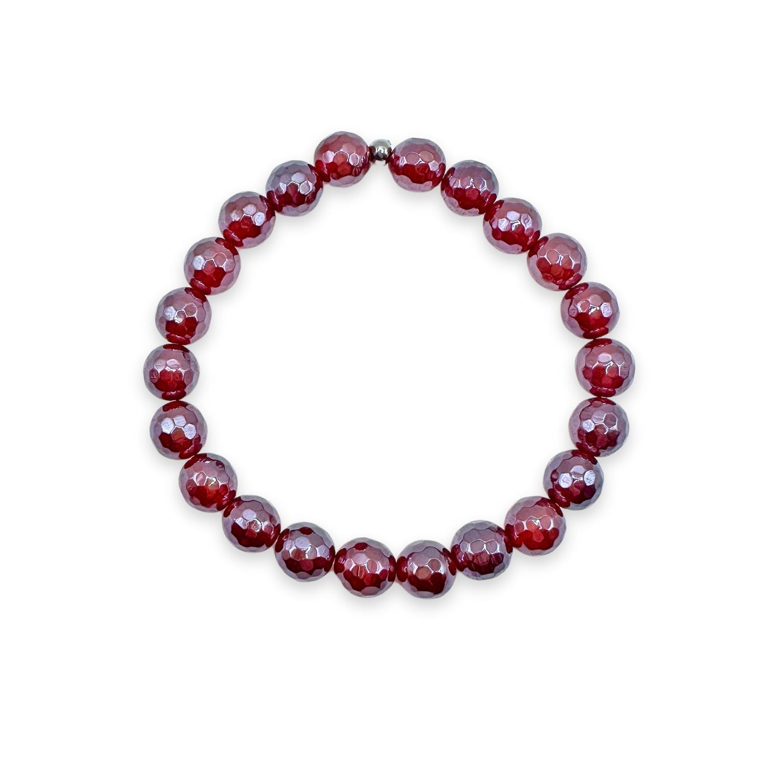 womens beaded bracelet in 8mm black cherry agate from Featherly