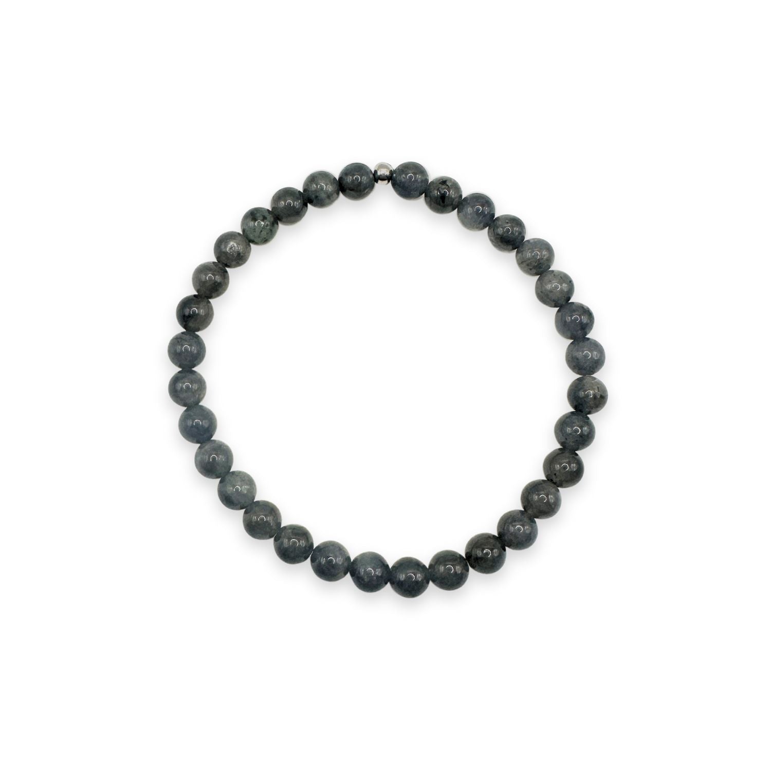 Guy beaded bracelet black labradorite 6mm mens beaded bracelet