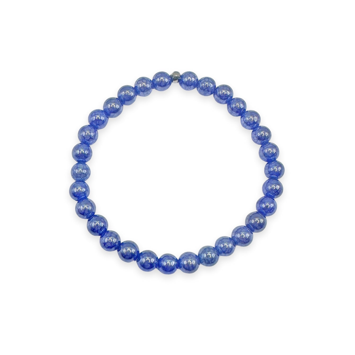 Balance - Mystic Blue Dragon Vein Agate Mini Stacker Bracelet