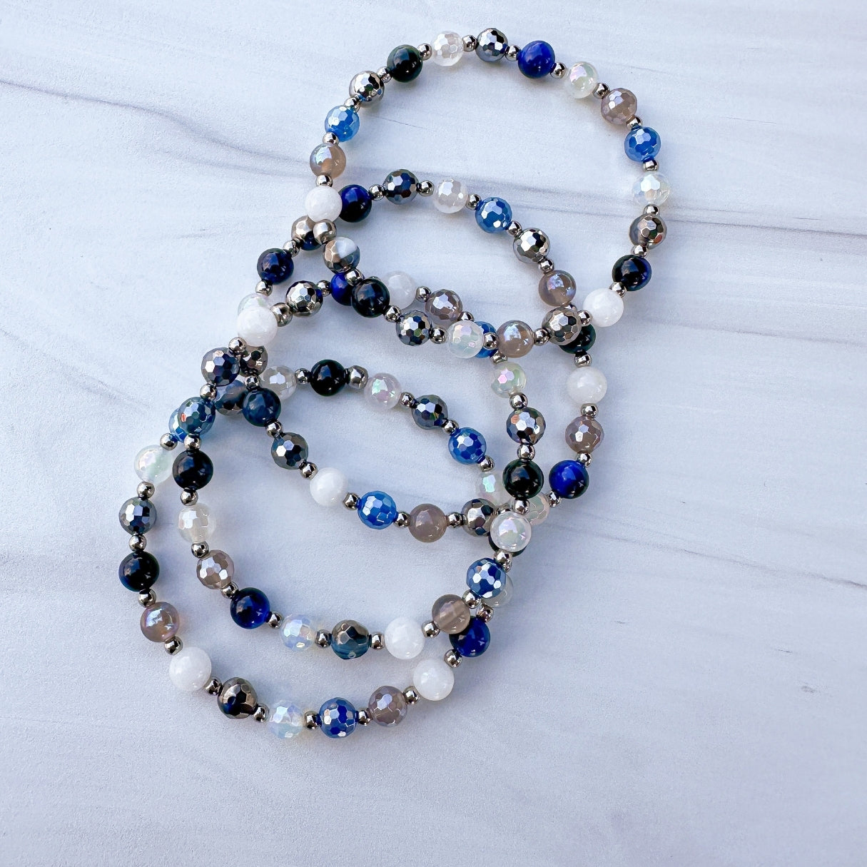 Central Blue Jays Confetti Mini Stacker Bracelet