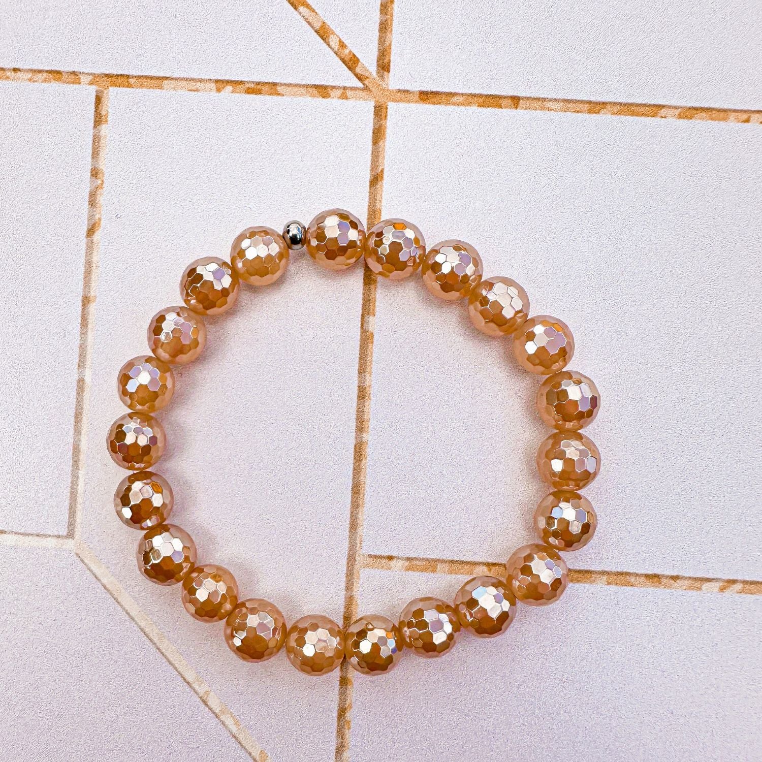 sparkly gold beaded bracelet