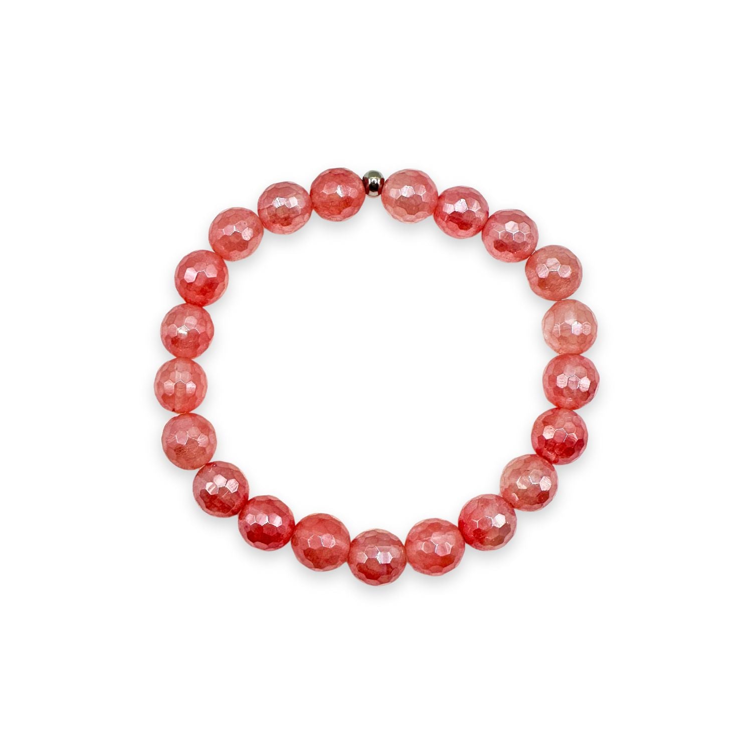 womens beaded bracelet in 8mm cherry quartz from Featherly