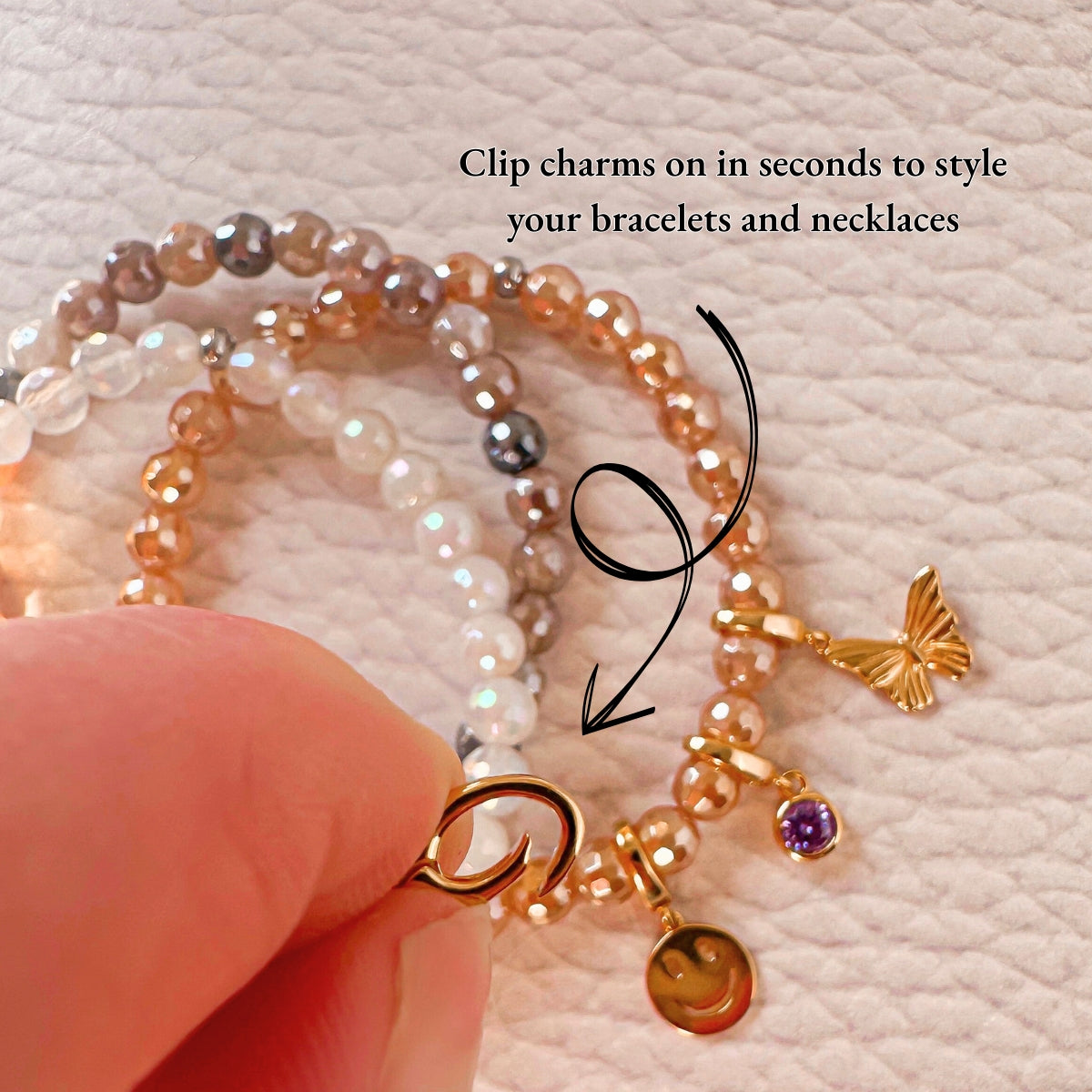 clip on charms for bracelets and necklaces for easy styling