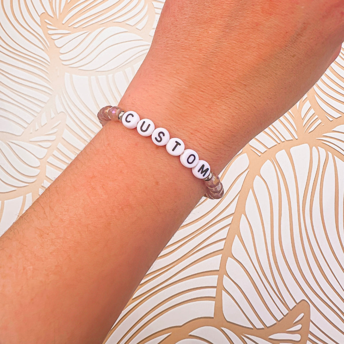 Strawberry Quartz Mini Personalized Bracelet