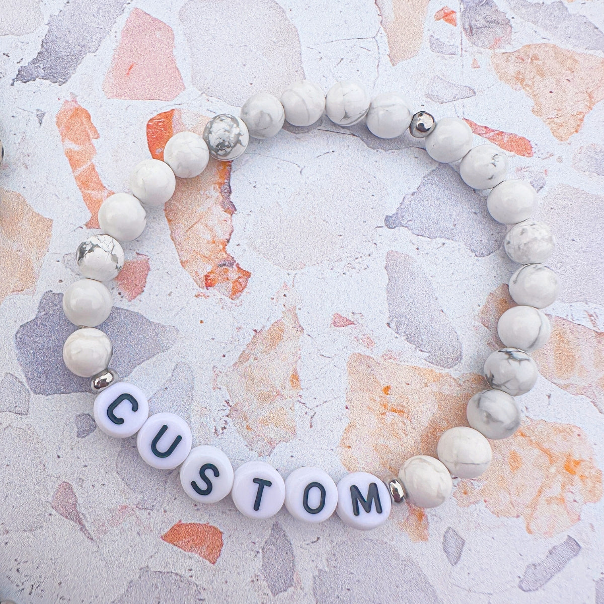 Howlite Mini Personalized Bracelet