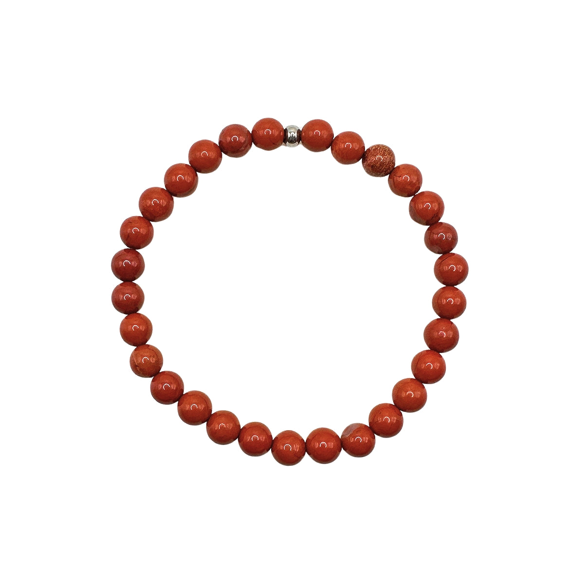 Featherly Red Jasper Mini Stacker Crystal Gemstone Beaded Bracelet