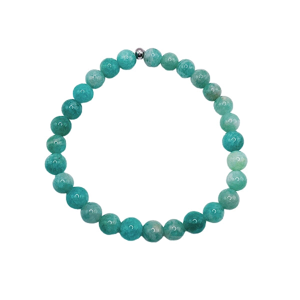 Featherly Amazonite Mini Stacker Beaded Crystal Gemstone Beaded Bracelet