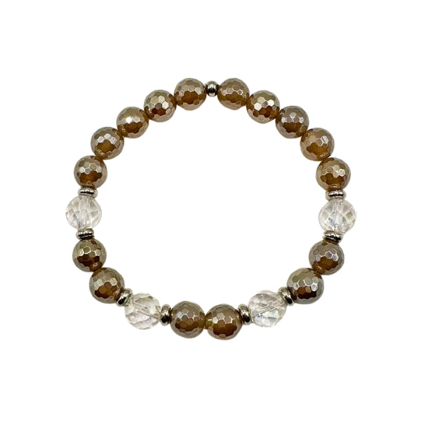 Intuition - Bronze Agate Faceted 8mm Bracelet