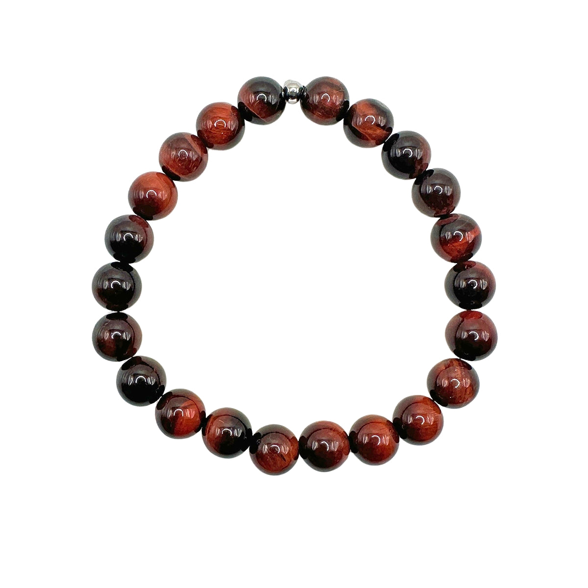 Featherly Red Tiger's Eye Stacker Crystal Gemstone Beaded Bracelet