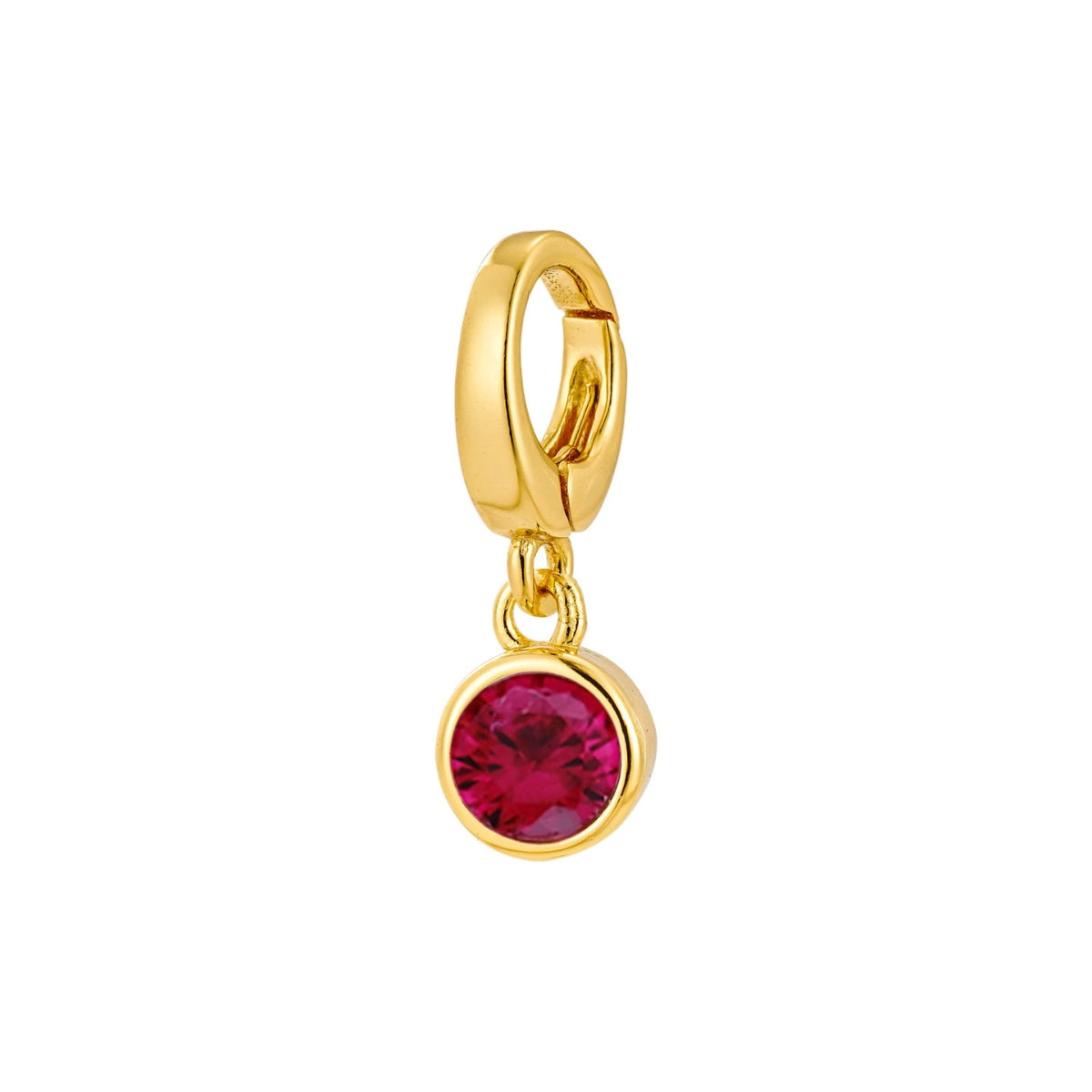 gold January birthstone charm for necklace or bracelet from featherly - clip on charms