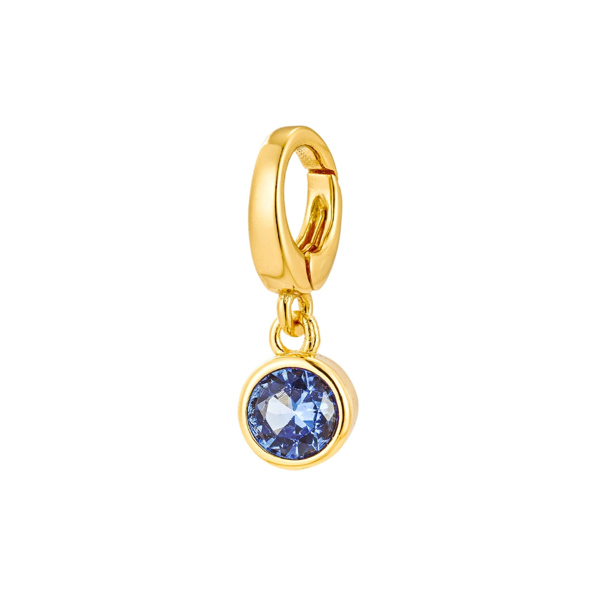 gold December birthstone charm for necklace or bracelet from featherly - clip on charms