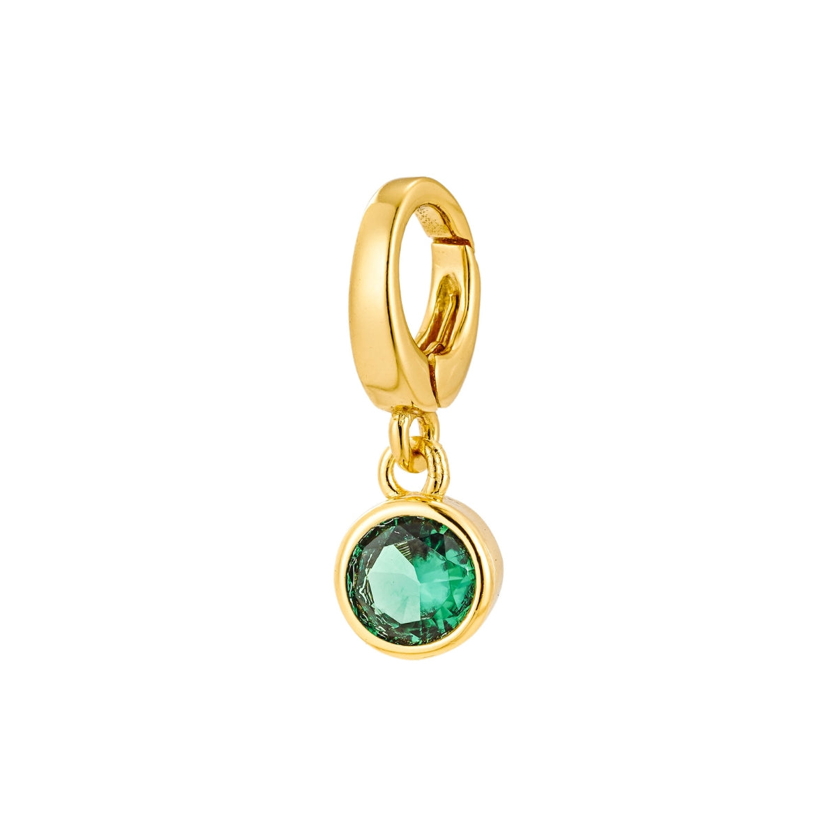 gold March birthstone charm for necklace or bracelet from featherly - clip on charms