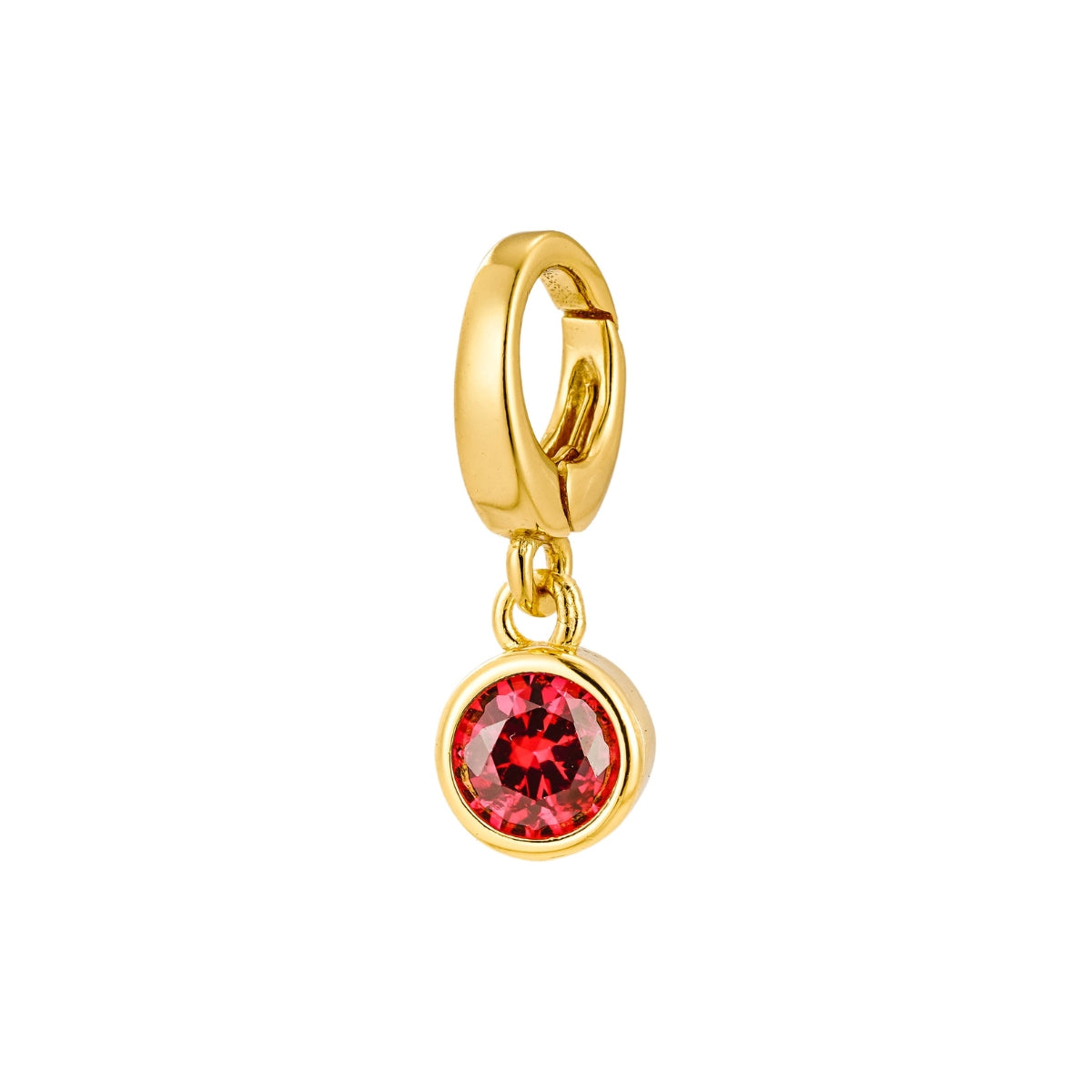gold July birthstone charm for necklace or bracelet from featherly - clip on charms