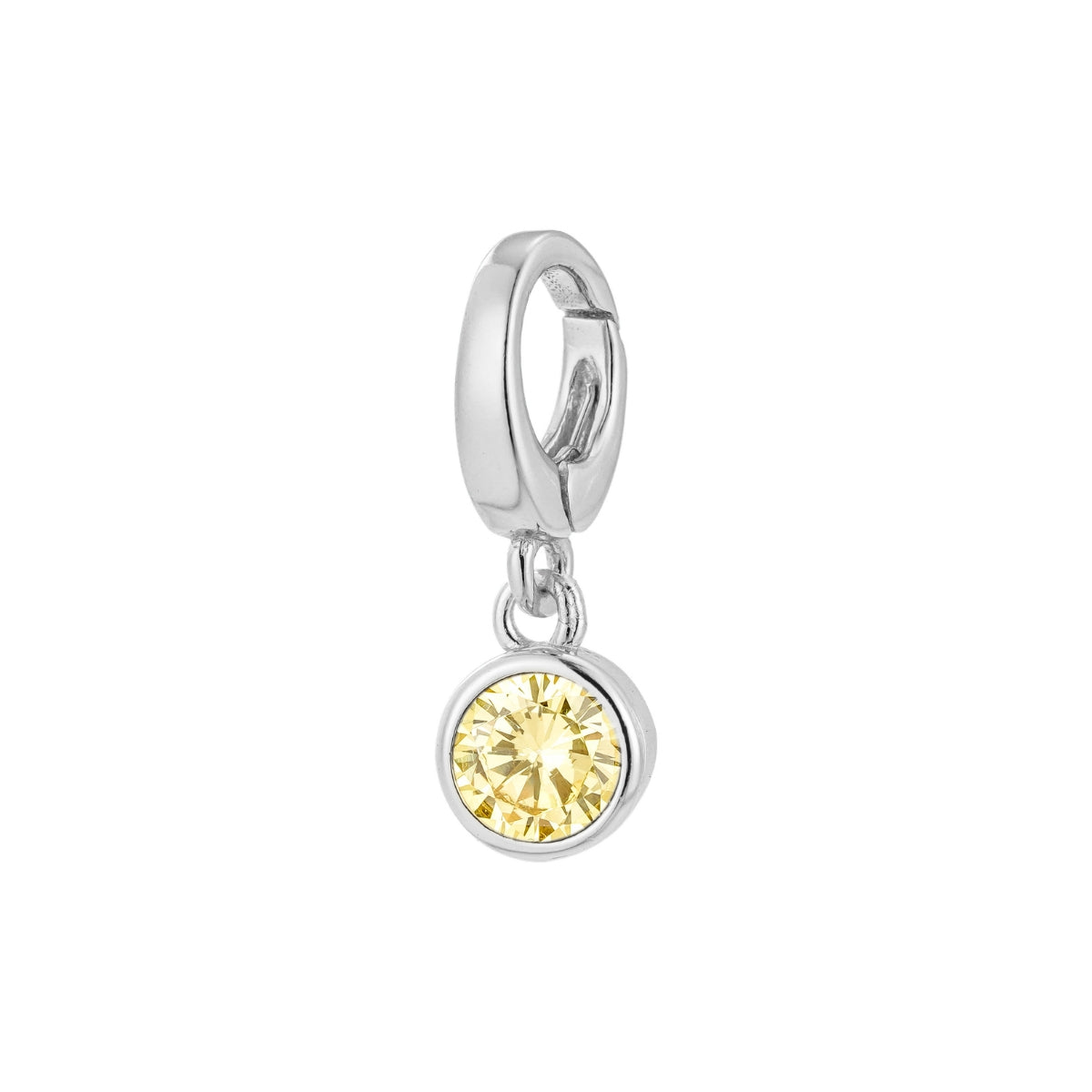 sterling silver November birthstone charm for necklace or bracelet from featherly - clip on charms