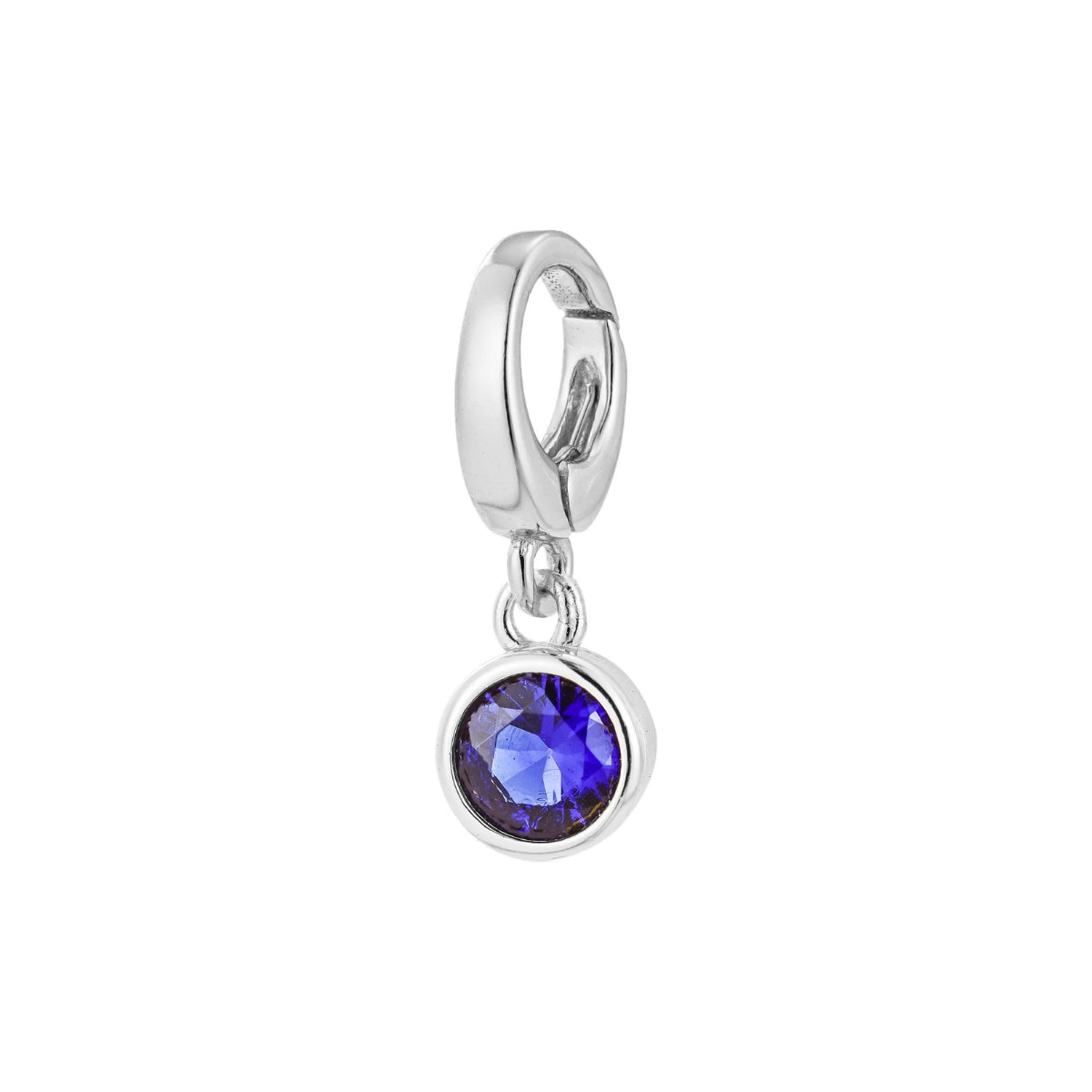 sterling silver September birthstone charm for necklace or bracelet from featherly - clip on charms