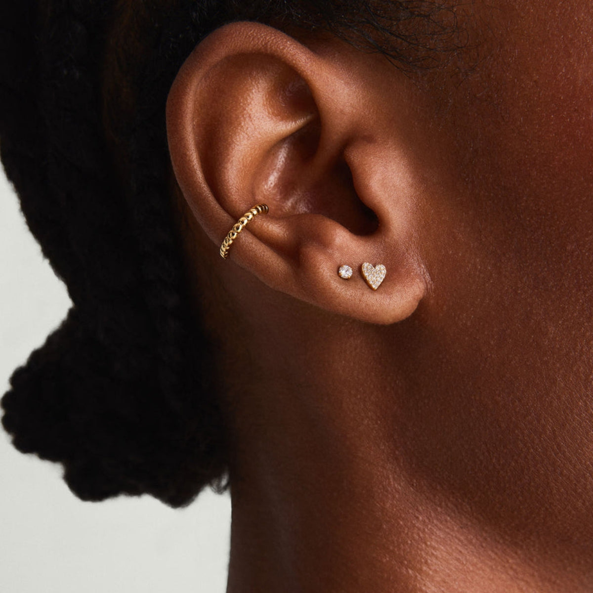 Sweetheart - CZ Heart Stud Earrings