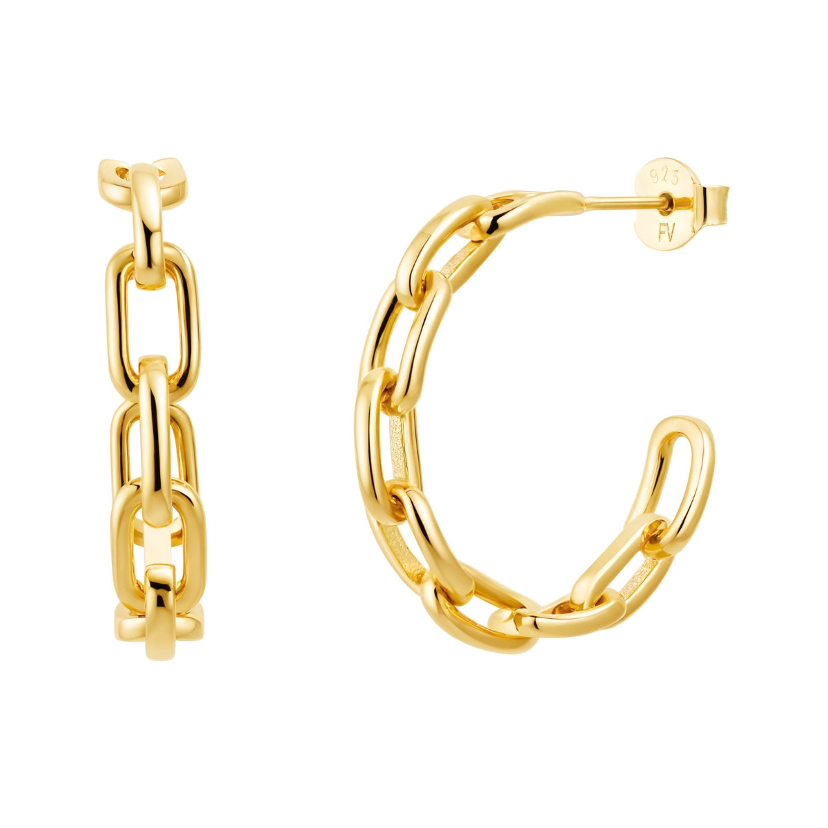 Unbreakable - Paperclip Link Hoop Earrings