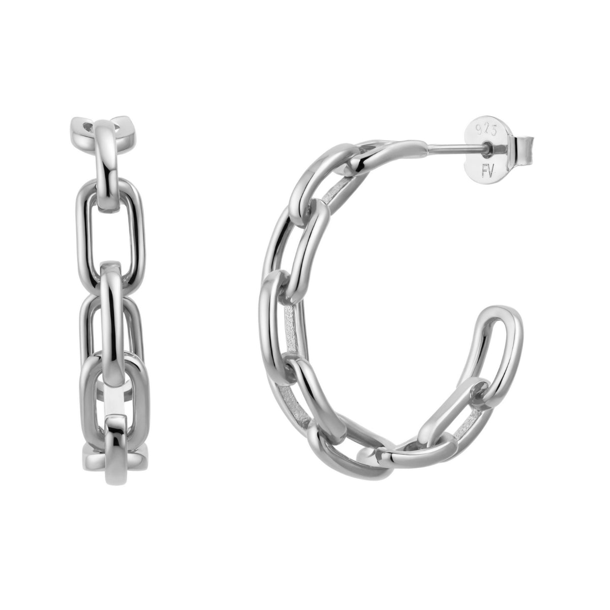 Unbreakable - Paperclip Link Hoop Earrings