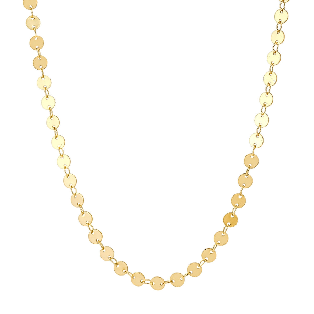 disc chain gold women's chain necklace from Featherly