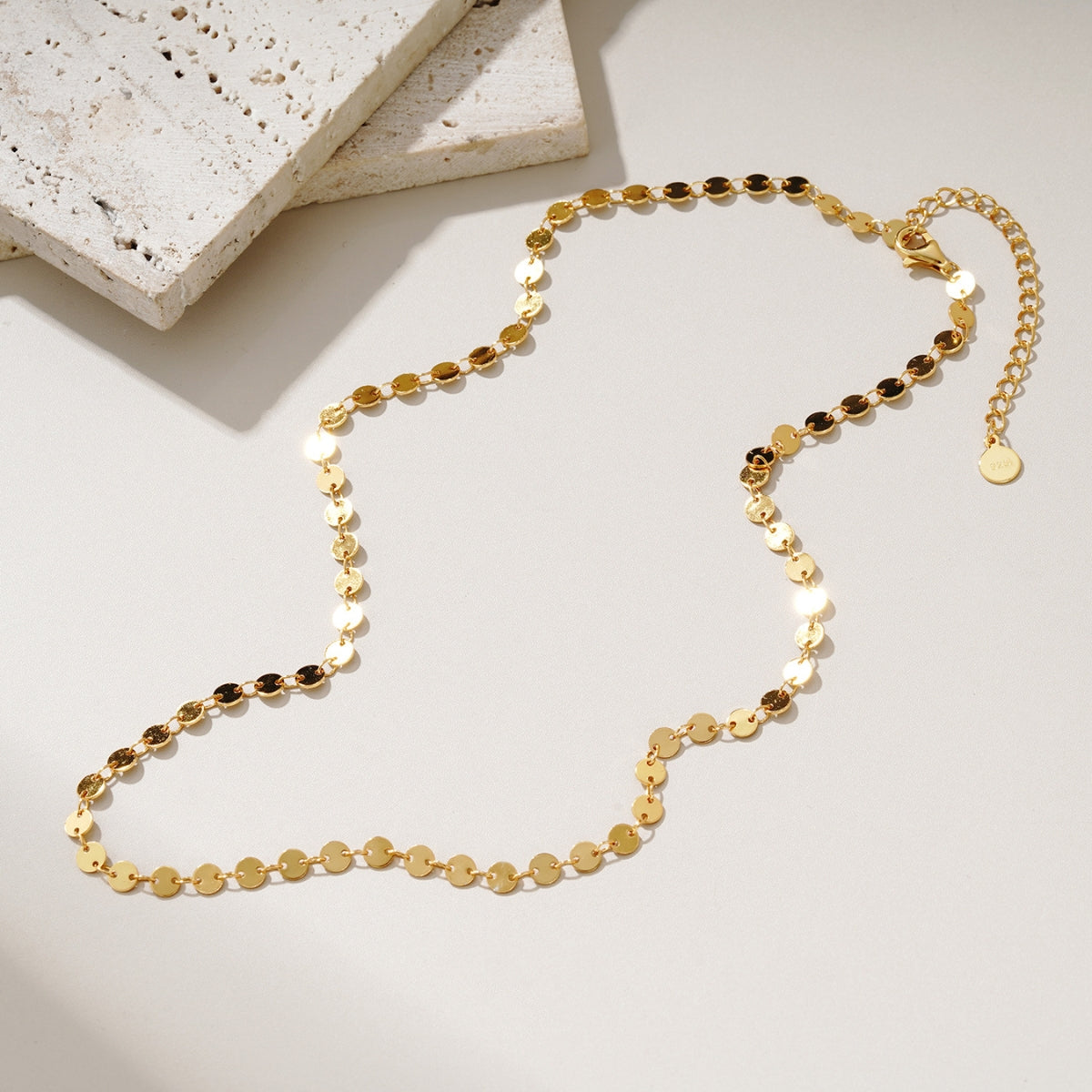 Disc Chain Adjustable Necklace