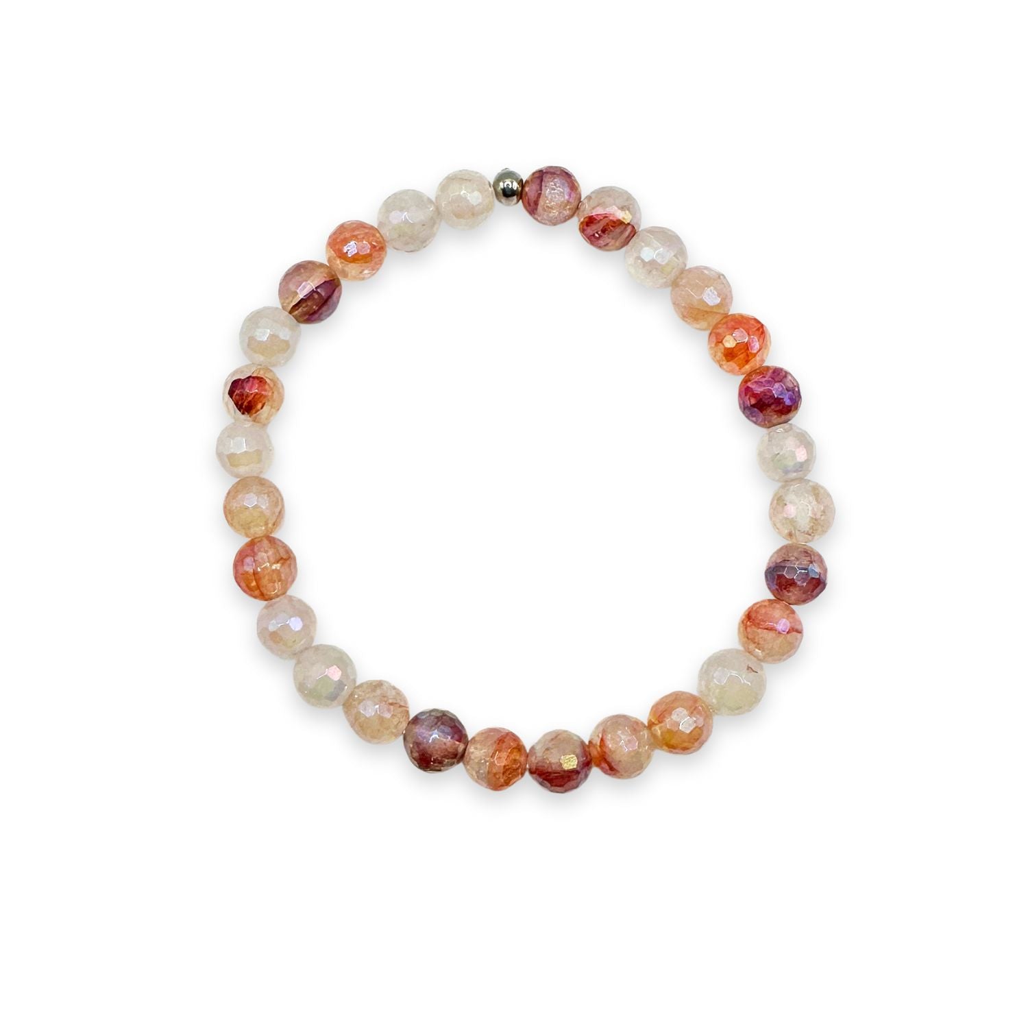 womens beaded bracelet in 6mm fire quartz from Featherly