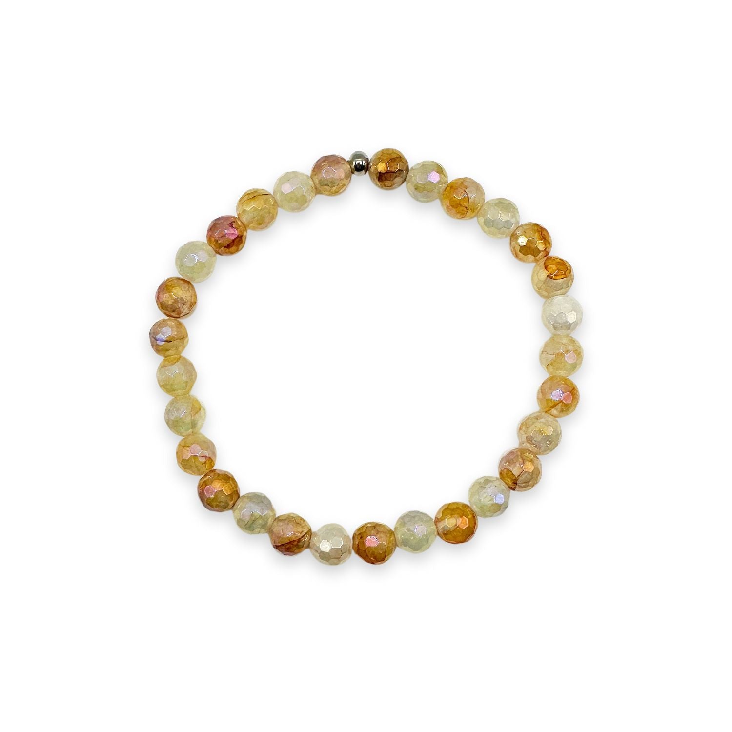womens beaded bracelet in 6mm golden healer quartz from Featherly