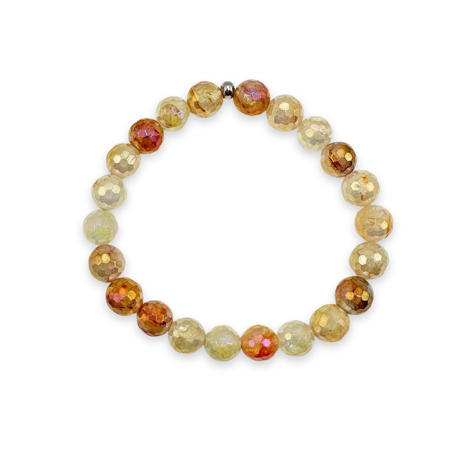 womens beaded bracelet in 8mm golden healer quartz from Featherly
