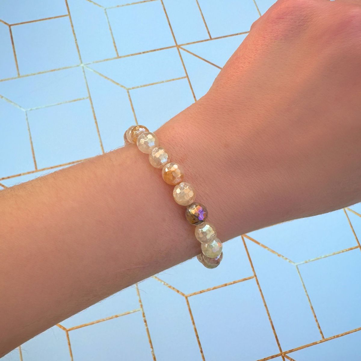 stacker bracelet from featherly in golden healer quartz