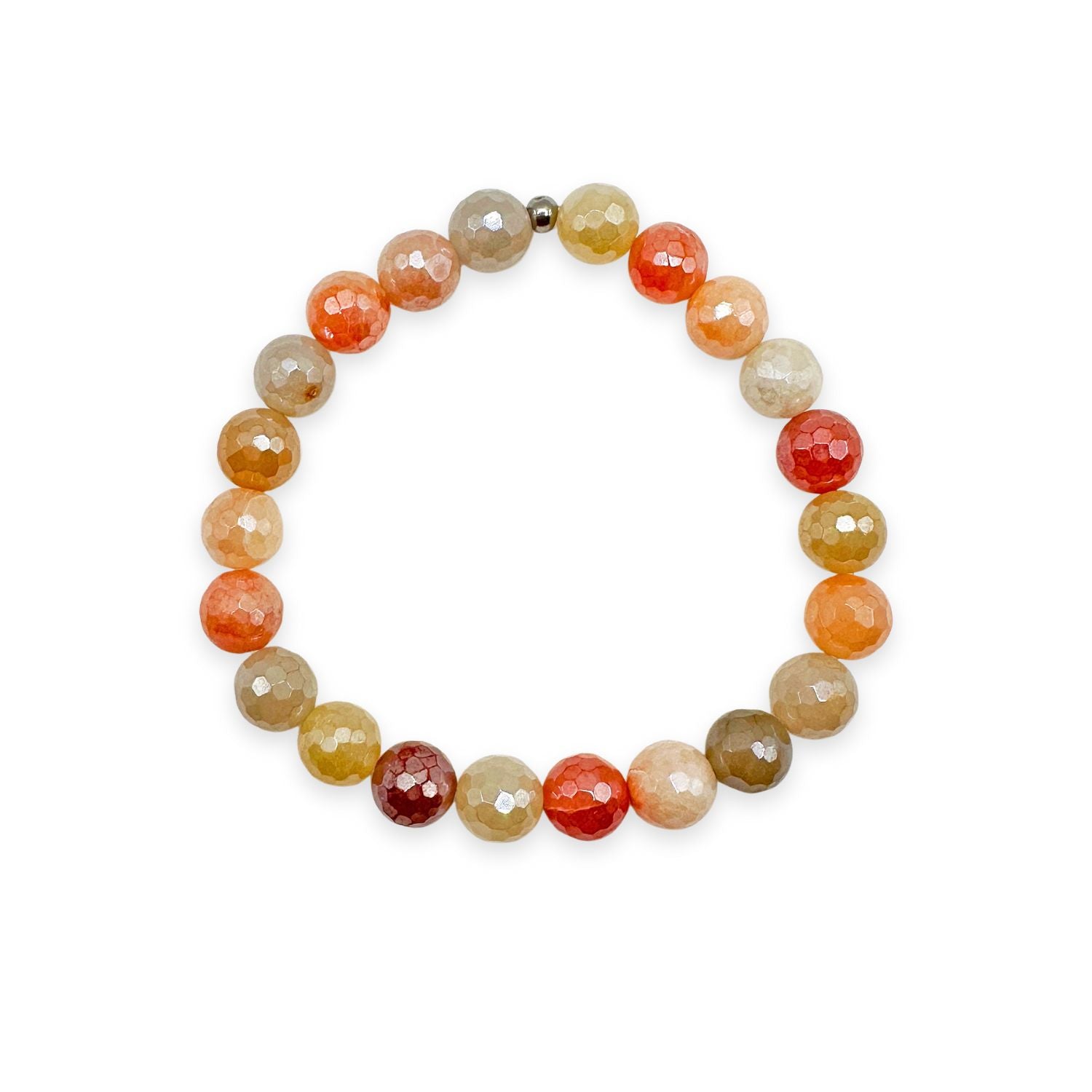 womens beaded bracelet in 8mm golden jade from Featherly