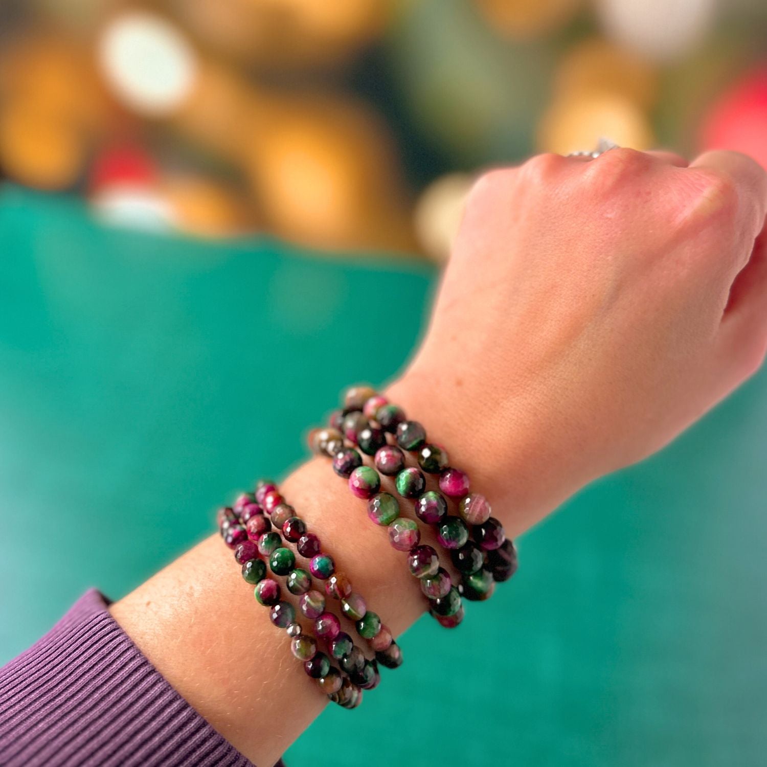 Holiday Tiger's Eye Limited Edition Mini Stacker Bracelet