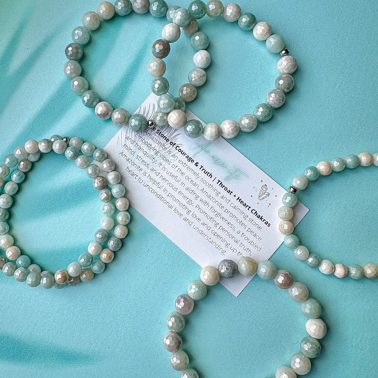 Courage & Truth - Mixed Amazonite Faceted Mini Stacker Bracelet