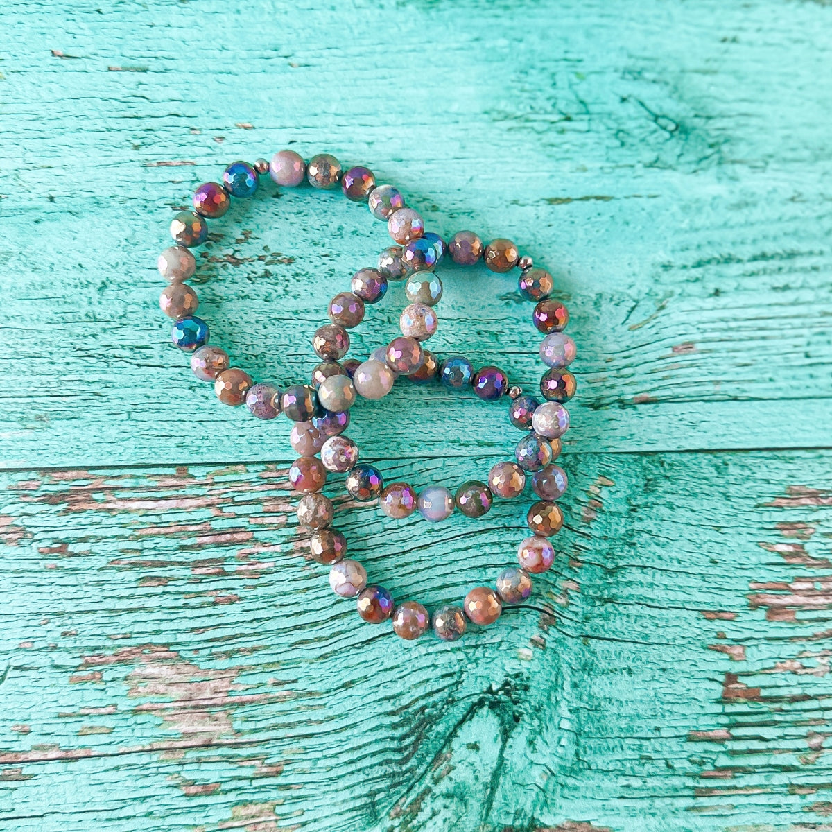indian agate beaded bracelets for women
