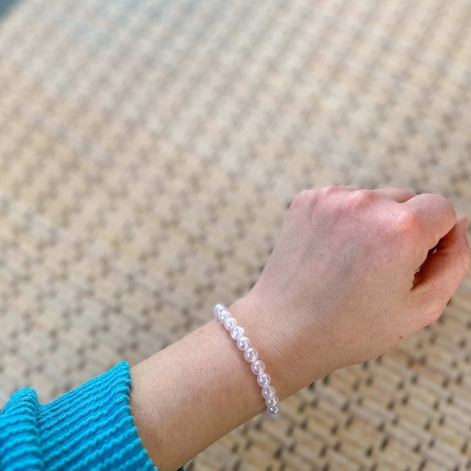 Mystic Lavender Selenite Mini Stacker Bracelet