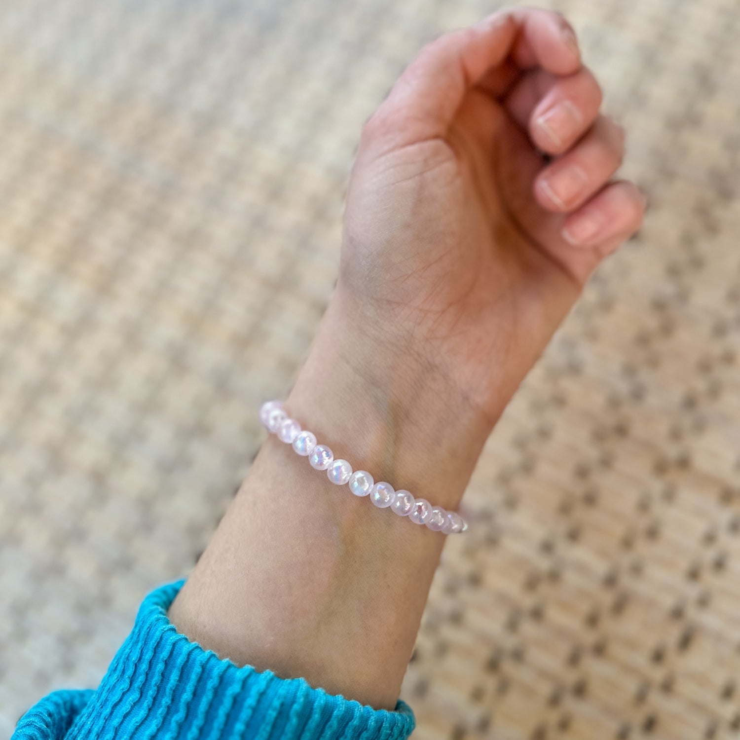 Mystic Lavender Selenite Mini Stacker Bracelet