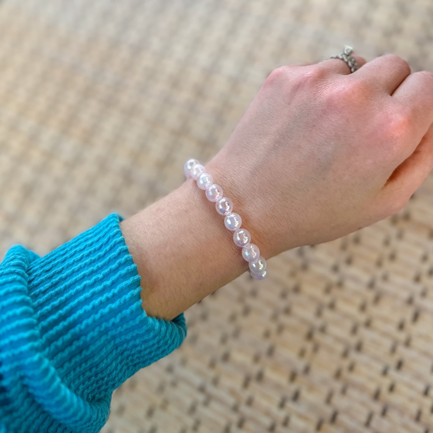 Mystic Lavender Selenite Stacker Bracelet