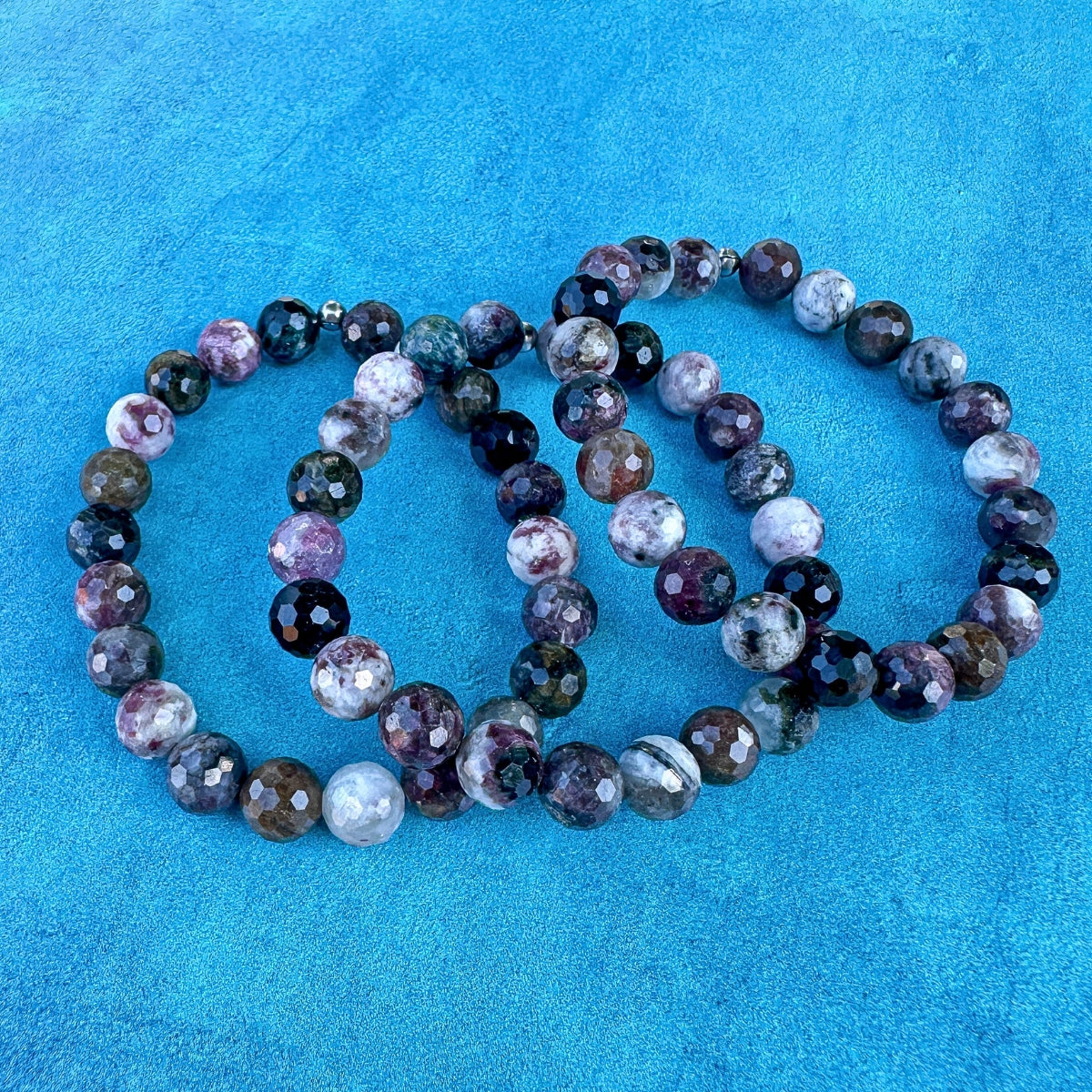 Mixed Tourmaline Faceted Stacker Bracelet