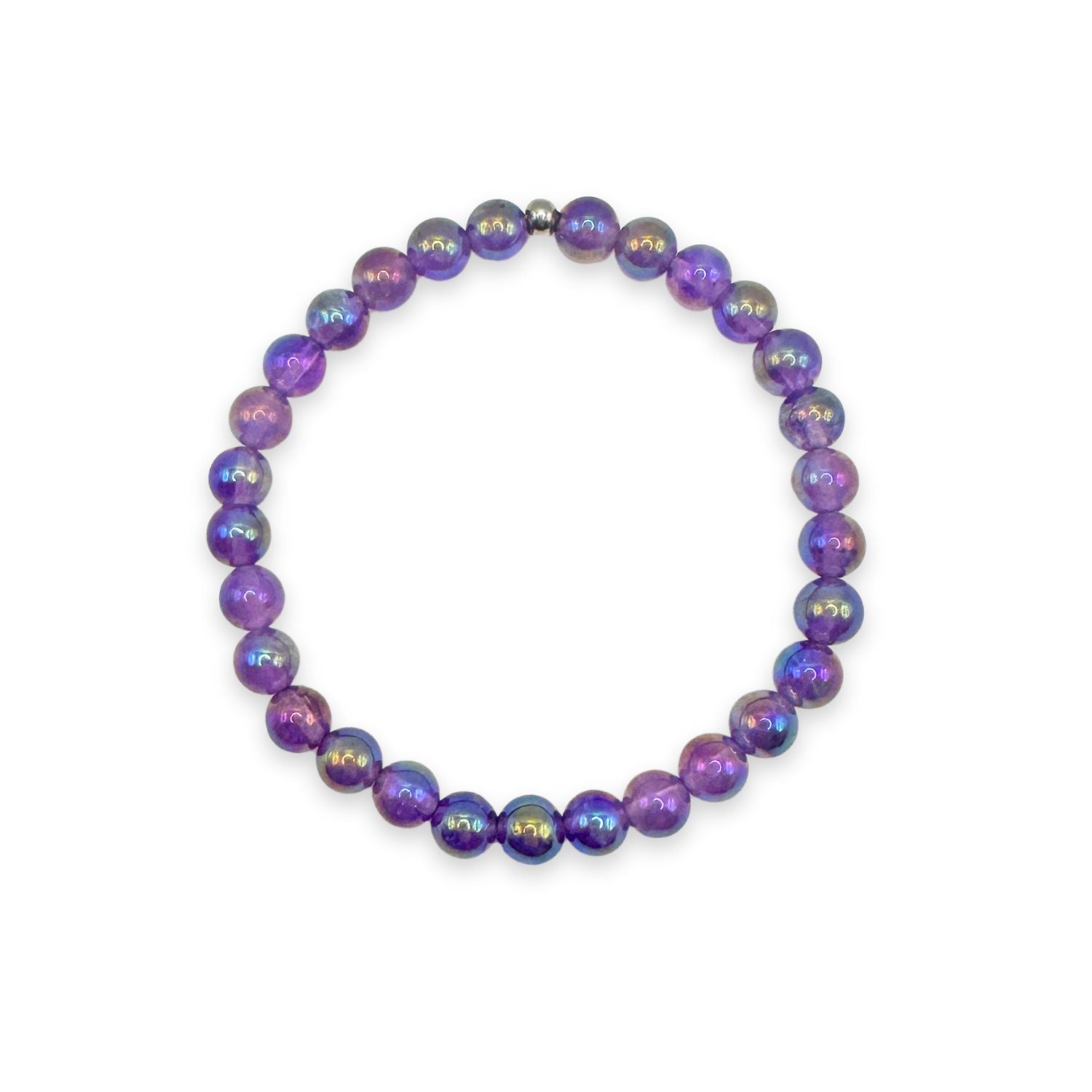 womens beaded bracelet in 6mm mystic amethyst from Featherly