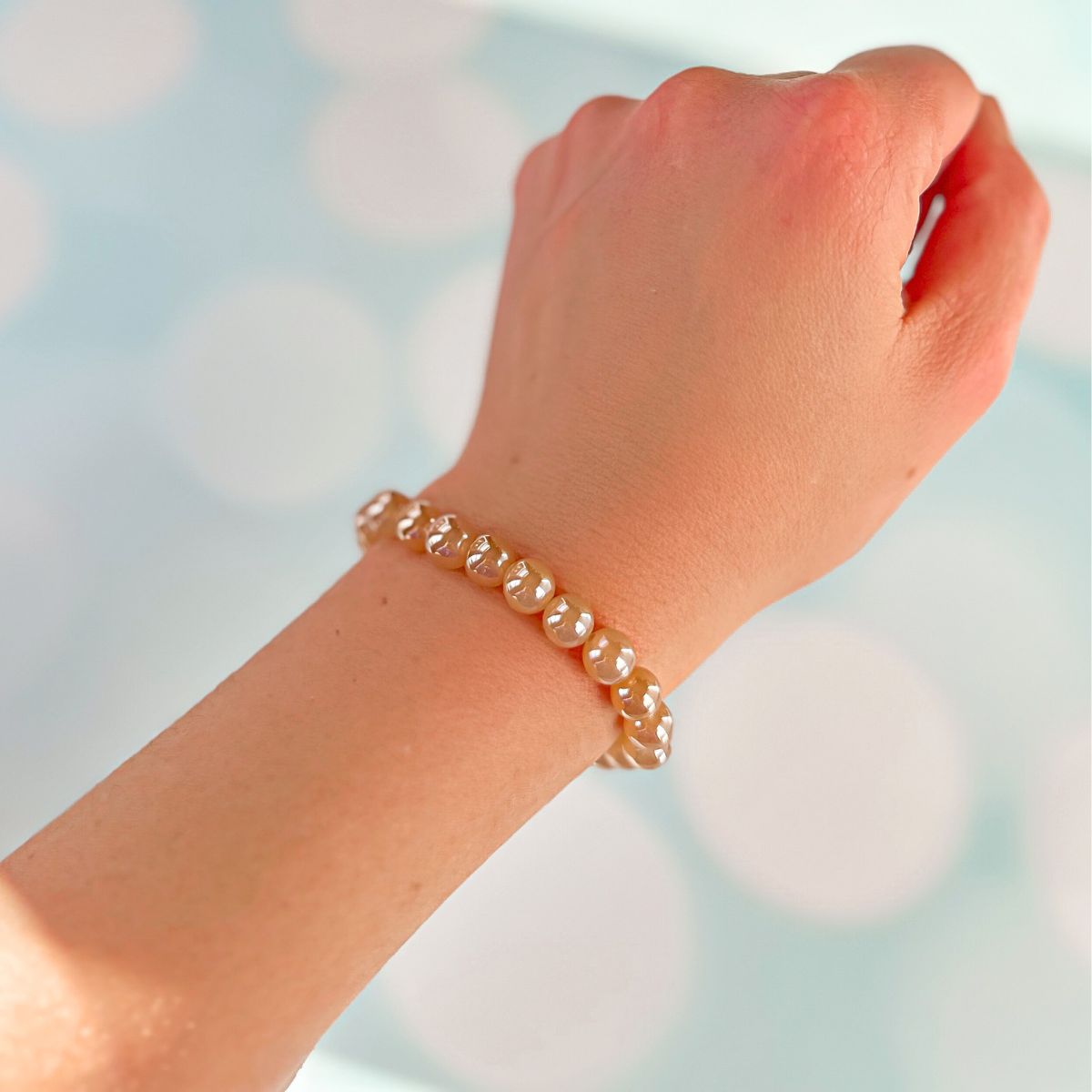 Balance - Champagne Agate Stacker Bracelet