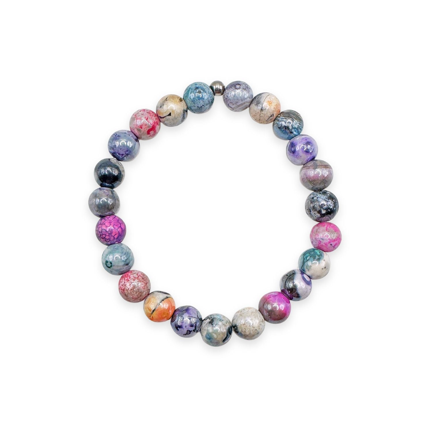 Mystic Rainbow Agate Stacker Bracelet
