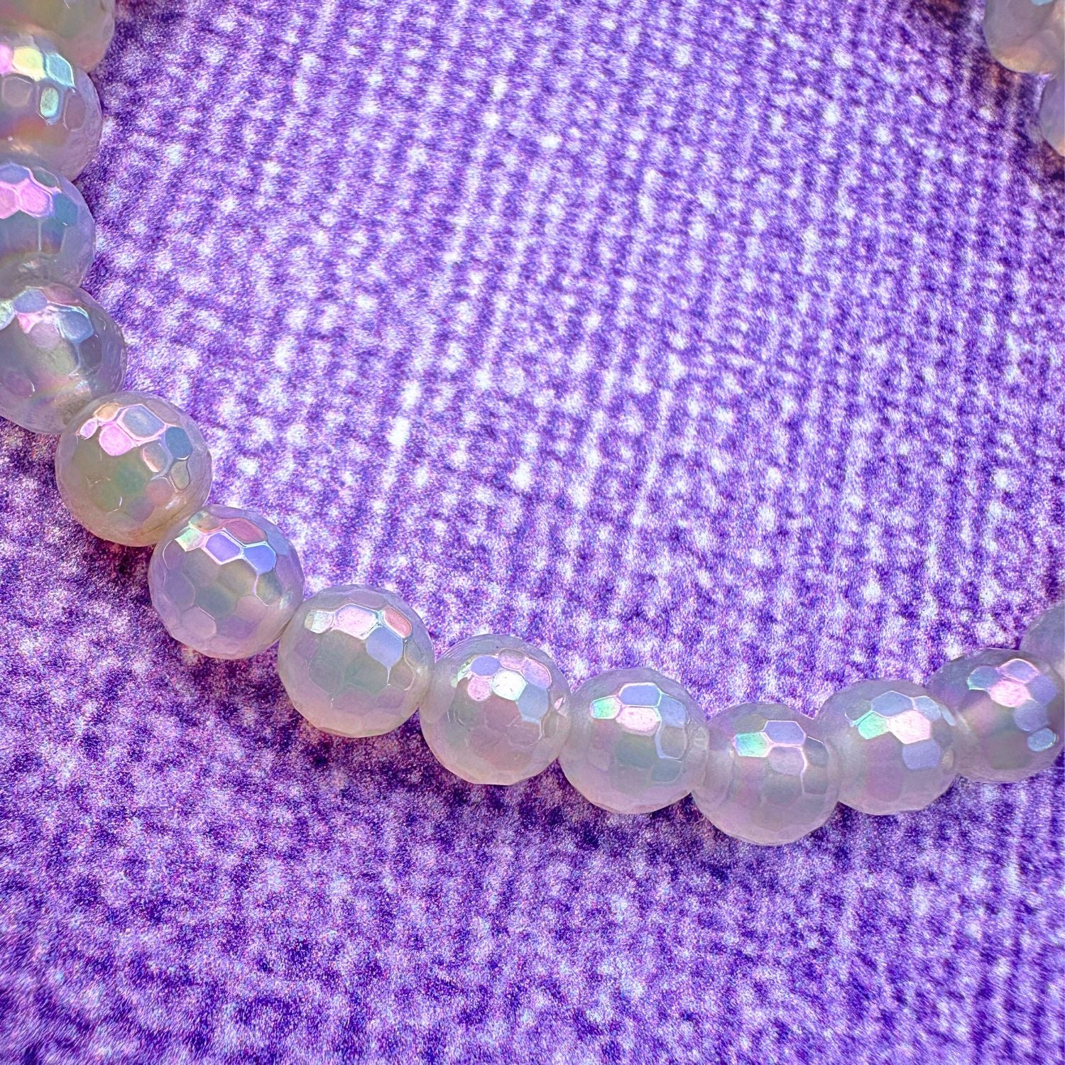 white sparkly beaded bracelet for women from featherly