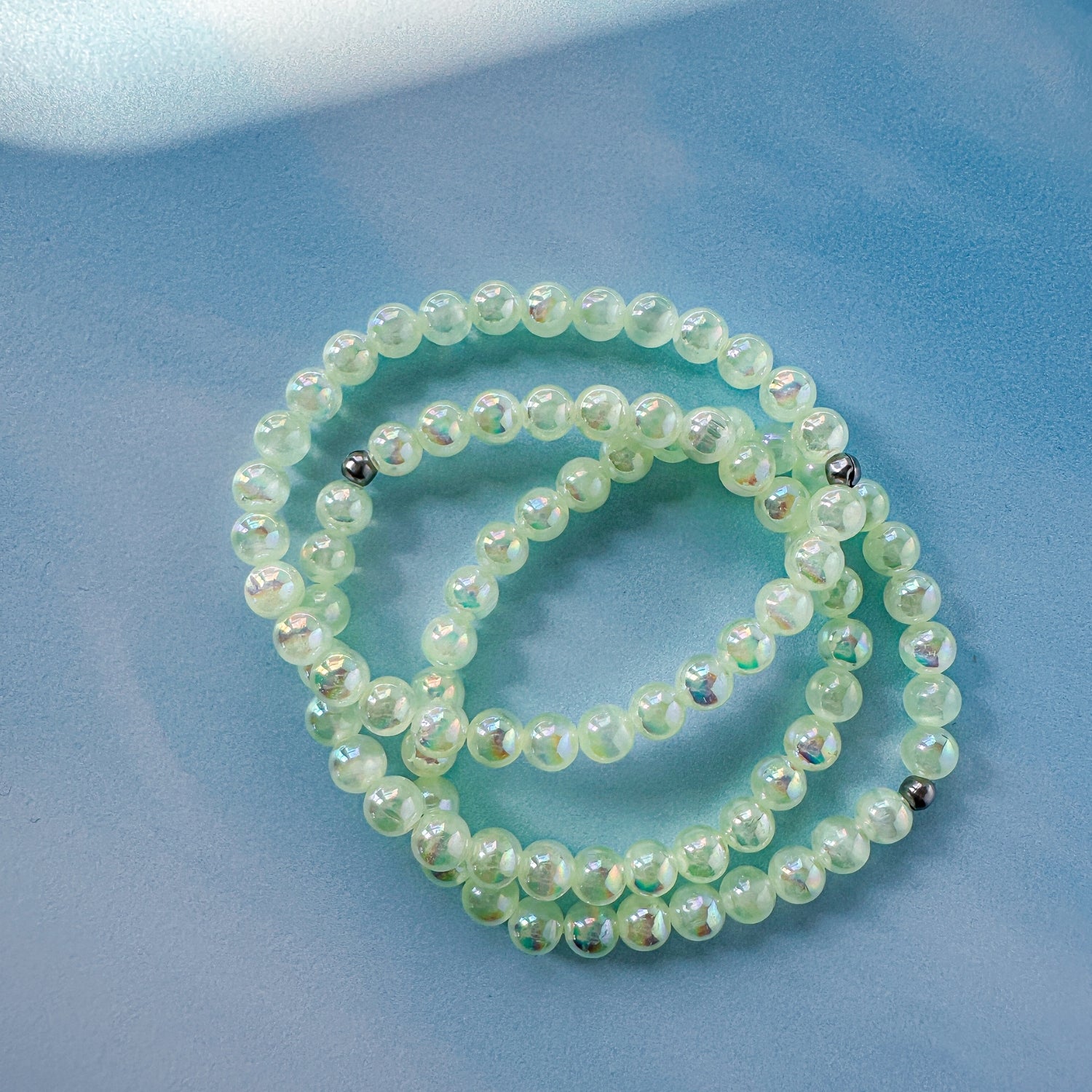 Mystic Yellow Selenite Mini Stacker Bracelet